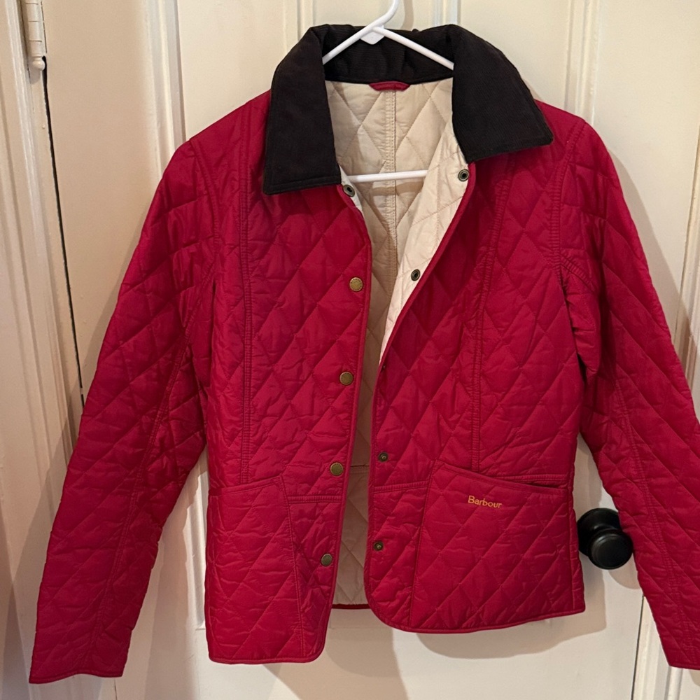 Barbour Women's Canberry /Redish Quilted Utility Jacket